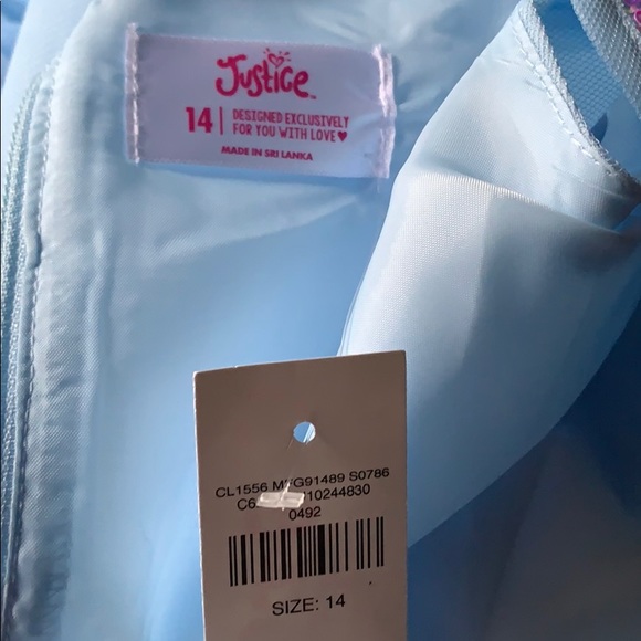 Justice girls Beautiful princess dress Size 14 - Picture 7 of 7
